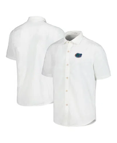 Tommy Bahama Men's White Florida Gators Coconut Point Palm Vista Islandzone Camp Button-up Shirt