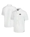 Tommy Bahama Men's White Georgia Bulldogs Coconut Point Palm Vista Islandzone Camp Button-up Shirt In White