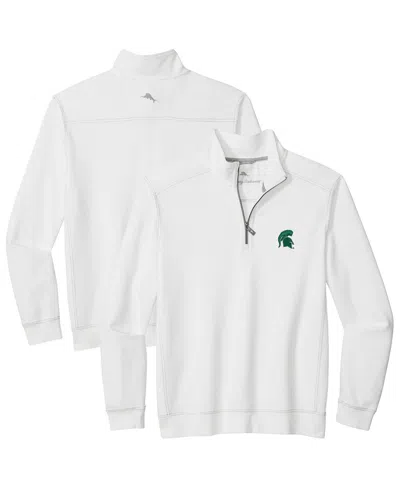 Tommy Bahama Men's White Michigan State Spartans Montego Bay Half-zip Jacket