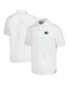 Tommy Bahama Men's White Penn State Nittany Lions Coconut Point Palm Vista Islandzone Camp Button-up Shirt In White