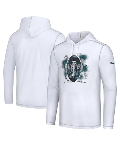 Tommy Bahama Men's White Philadelphia Eagles Graffiti Touchdown Pullover Hoodie