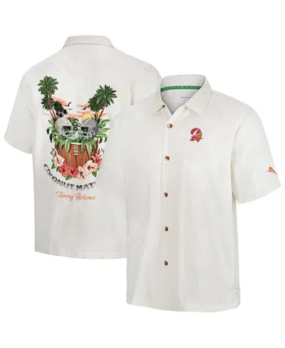 Tommy Bahama Men's White Tampa Bay Buccaneers Coconut Matchup Camp Throwback Button-up Shirt