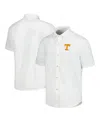 Tommy Bahama Men's White Tennessee Volunteers Coconut Point Palm Vista Islandzone Camp Button-up Shirt In White