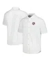 Tommy Bahama Men's White Texas A&m Aggies Coconut Point Palm Vista Islandzone Camp Button-up Shirt In Texas Am-