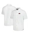 Tommy Bahama Men's White Texas A&m Aggies Coconut Point Palm Vista Islandzone Camp Button-up T-shirt In White