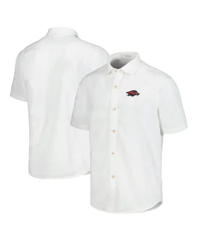 Tommy Bahama Men's White Texas A&m Aggies Coconut Point Palm Vista Islandzone Camp Button-up T-shirt