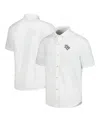 Tommy Bahama Men's White Ucf Knights Coconut Point Palm Vista Islandzone Camp Button-up Shirt In White