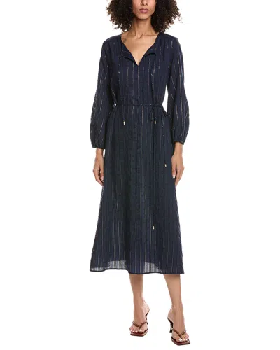 Tommy Bahama Metallic Stripe Maxi Dress In Blue