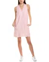 Tommy Bahama Two Palms Ruffle V-neck Linen A-line Dress In Pink
