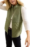 Tommy Bahama Mixed Media Quilted Vest In Dusty Thyme