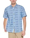 Tommy Bahama Mojito Bay Shibori Shores Short Sleeve Button-up Shirt In Blue