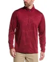Tommy Bahama Monstera Fade 1/2-zip Mock Pullover In Red