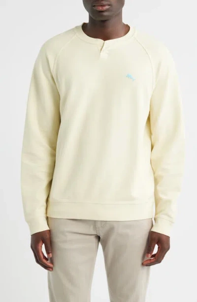 Tommy Bahama Montego Bay Abaco Long Sleeve Cotton & Lyocell Notch Neck Sweatshirt In Multi