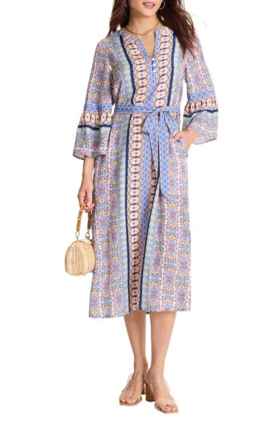 Tommy Bahama Mosaic Cove Mixed Print Dress In Multi