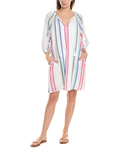 Tommy Bahama Multi Stripe Dobby Cover-up Dress In White