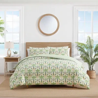Tommy Bahama Mystic Palms Cotton Green Comforter Set In Multi