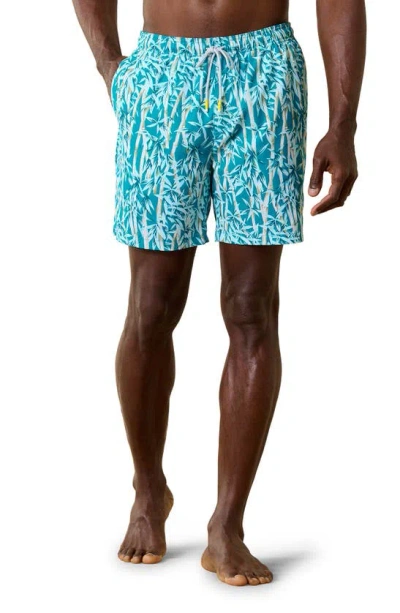 Tommy Bahama Naples Blues Swim Trunks In Tropical Turquoise