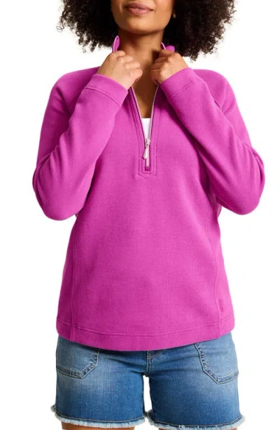 Tommy Bahama New Aruba Stretch Cotton Half Zip Pullover In Island Sunset