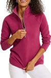 Tommy Bahama New Aruba Stretch Cotton Half Zip Pullover In Pink