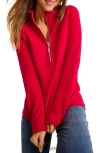 Tommy Bahama New Aruba Stretch Cotton Half Zip Pullover In Red