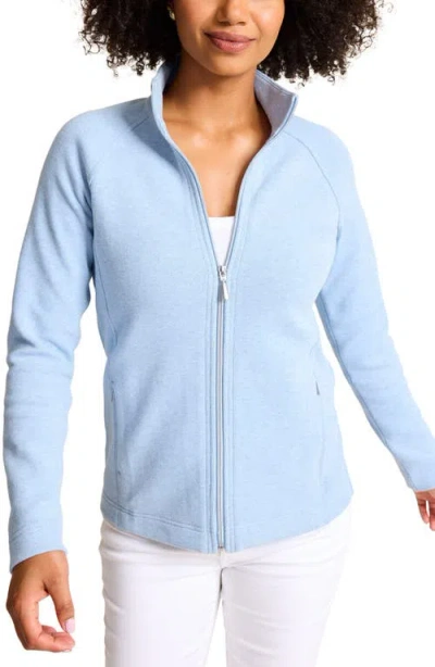 Tommy Bahama New Aruba Zip Jacket In Light Sky Heather