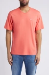 Tommy Bahama New Bali Skyline V-neck Pima Cotton T-shirt In Orange