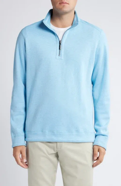 Tommy Bahama New Flip Coast Half Zip Pullover In Banff Blue Heather