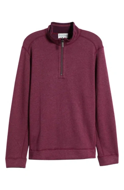Tommy Bahama New Flip Coast Half Zip Pullover In Rum Berry