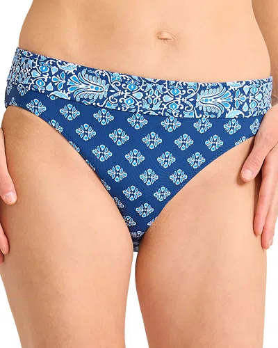Tommy Bahama Noble Pineapple Reversible Bikini Bottom In Blue