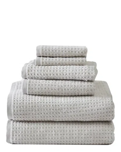 Tommy Bahama Northern Pacific Grey 6pc Towel Set In White