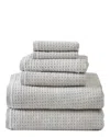 Tommy Bahama Northern Pacific Brown 6pc Towel Set In White
