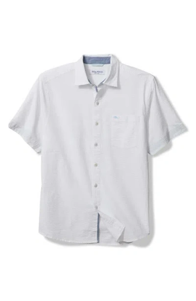 Tommy Bahama Nova Wave Short Sleeve Seersucker Button-up Shirt In White
