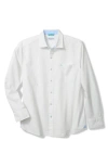 Tommy Bahama Nova Wave Stretch Cotton Button-up Shirt In White