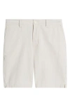 Tommy Bahama Nova Wave Stripe Seersucker Performance Shorts In Stone Khaki