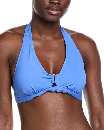 Tommy Bahama Novelty Pearl Halter Bikini Top In Blue