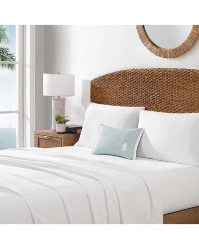 Tommy Bahama Ocean Bay Pineapple Cotton Decorative Pillow In White