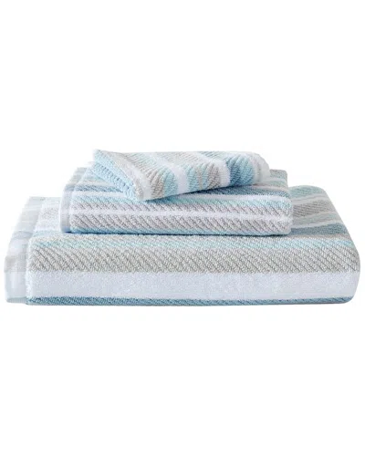 TOMMY BAHAMA TOMMY BAHAMA OCEAN BAY STRIPE COTTON TERRY 3PC TOWEL SET