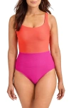 Tommy Bahama Ocean Point Colorblock One-piece Swimsuit