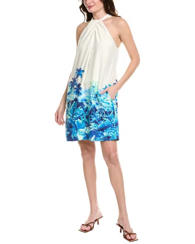 Tommy Bahama Ocean Side Views Silk Halter Midi Dress In White