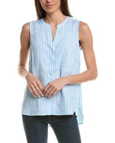 Tommy Bahama Ocean Surf Stripe Linen Top In Blue