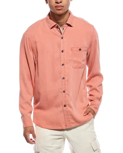 Tommy Bahama Ocean Wash Twill Shirt In Orange