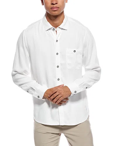 Tommy Bahama Ocean Wash Twill Shirt In White