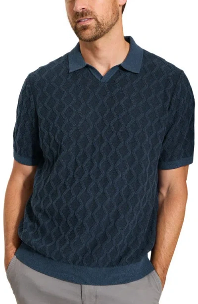 Tommy Bahama Ocean Waters Short Sleeve Polo In Blue