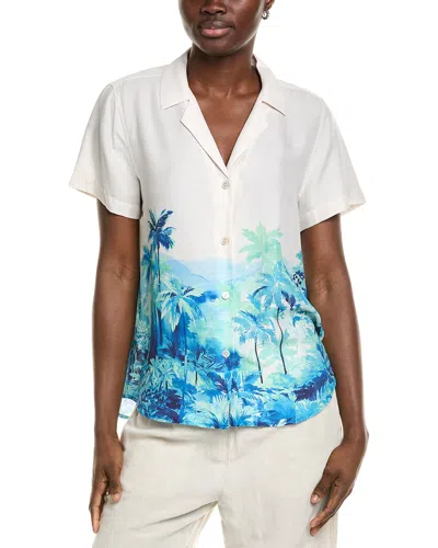 Tommy Bahama Oceanside Views Talulla Silk Camp Shirt In Multi