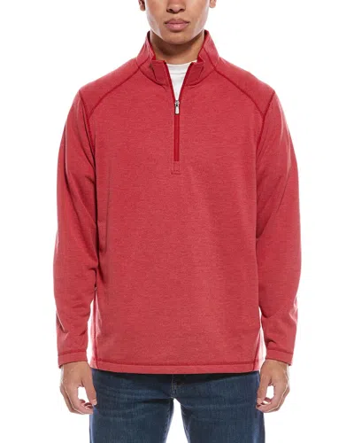 Tommy Bahama Off Side Performance 1/2-zip Pullover In Red