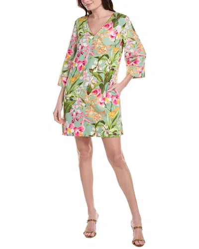 Tommy Bahama Orchid Bay Silk Mini Dress In Green