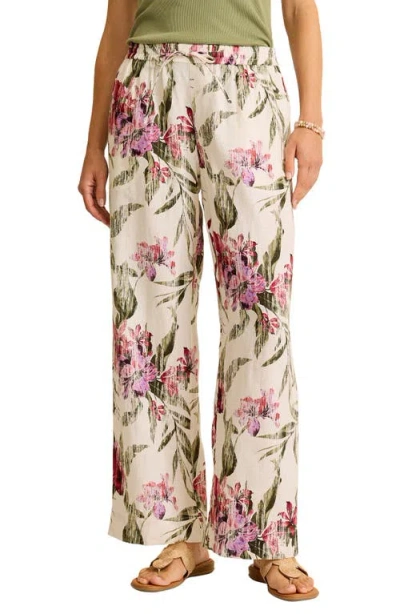 Tommy Bahama Orchid Isle Easy Linen Wide Leg Pants In White