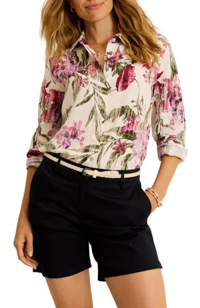 Tommy Bahama Orchid Isle Relaxed Fit Linen Button-up Shirt In Multi