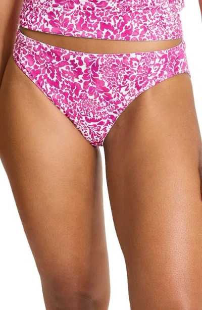 Tommy Bahama Paisley Daze Reversible Hipster Swim Bottom In Pink