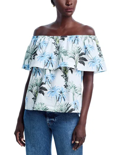 Tommy Bahama Palisade Palms Off-the-shoulder Top In White
